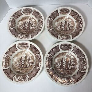 Alfred Meakin Bowls Fair Winds‎ 8.75" Across The Grand Turk Chinese Export Set